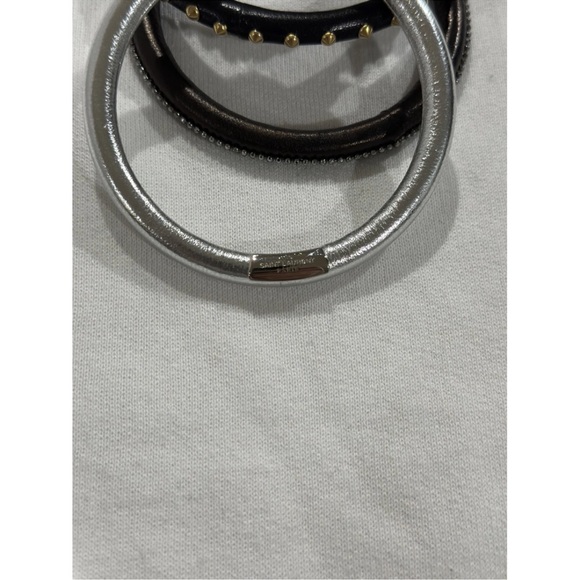 Saint Laurent 4 Piece Studded Out Bangle set | Muti Studded types around Bangles - Picture 8 of 11